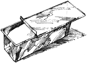 Sketch: A pullman bread pan with a tight-fitting lid