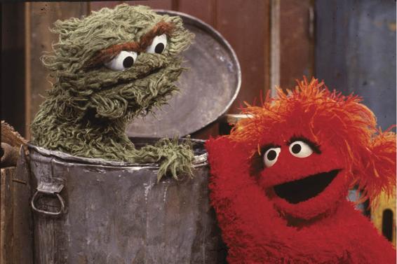 Photo of two Sesame Street puppets.