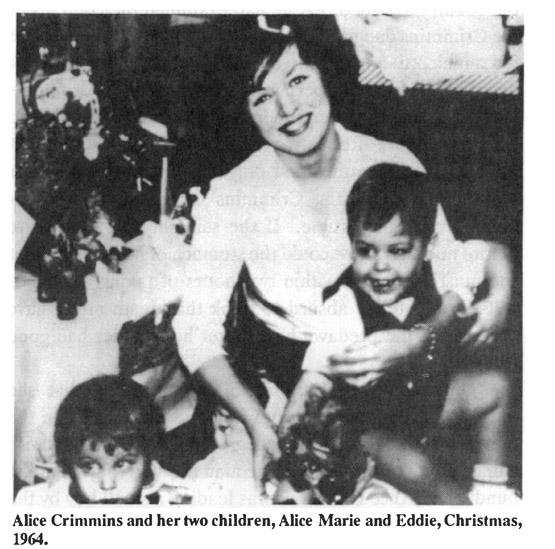 Alice Crimmins and her two children, Alice Marie and Eddie, Christmas, 1964.