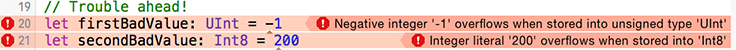 Integer overflow error