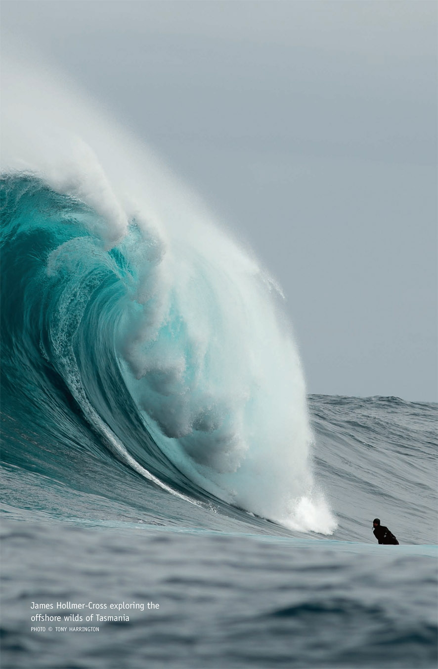 James Hollmer-Cross exploring the offshore wilds of Tasmania PHOTO © TONY HARRINGTON