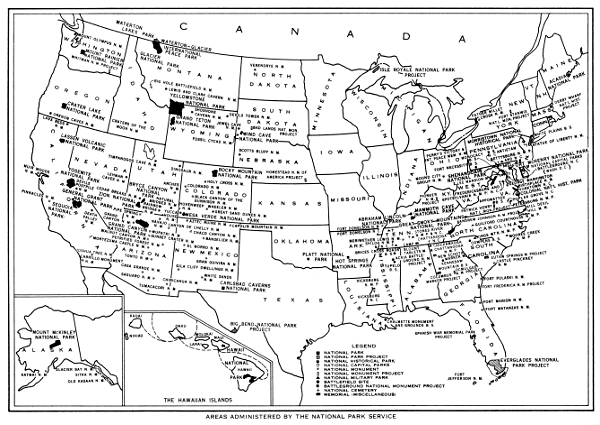 AREAS ADMINISTERED BY THE NATIONAL PARK SERVICE