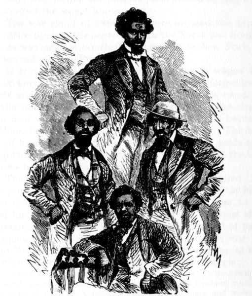 ROBERT SMALLS, (pilot). WILLIAM MORRISON, (sailor). A. GRADINE, (Engineer). JOHN SMALLS, (sailor).