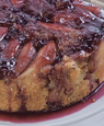 Apple Upside-Down Cake with Honey Pomegranate Syrup