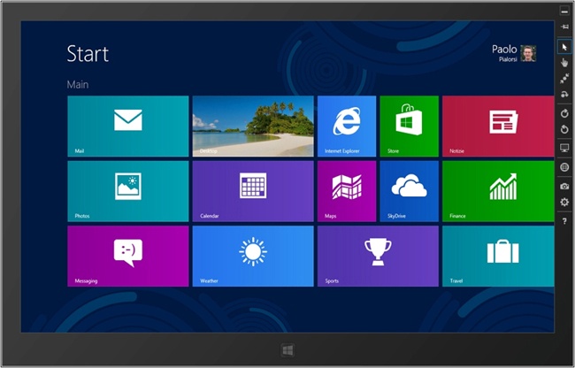 The Windows 8 Simulator.