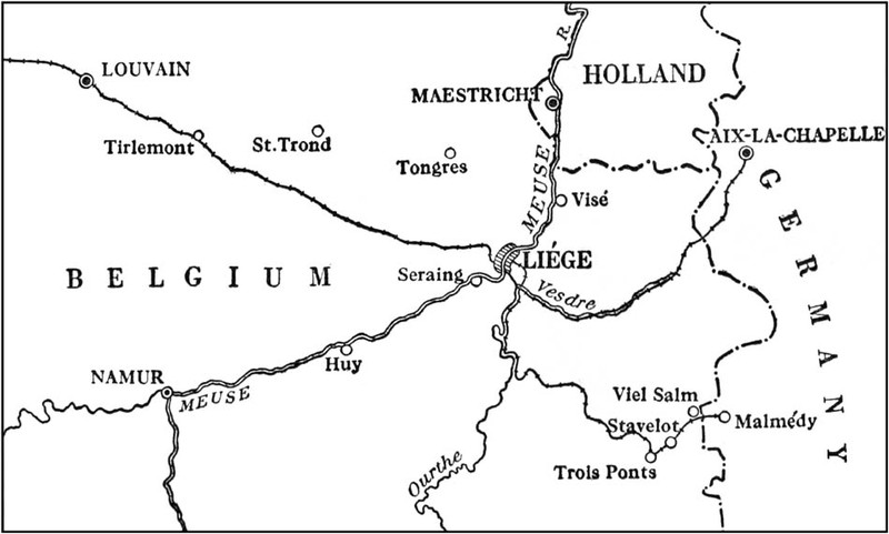 Map Showing Viel Salm and the German Frontier