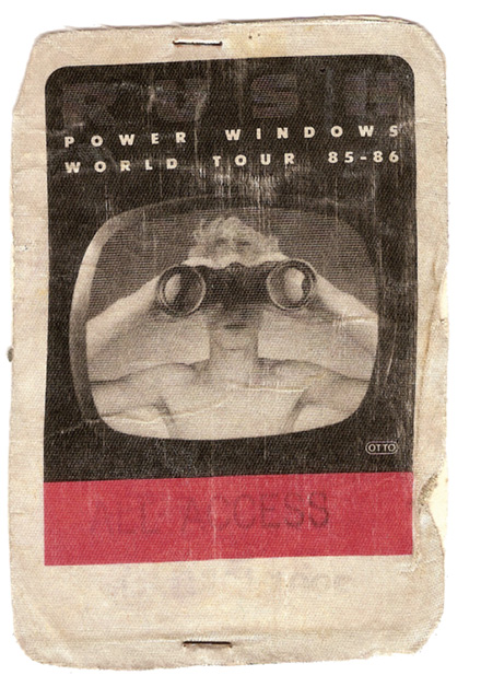 A worn Power Windows backstage pass.