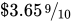 prefix dollar of 3.65 times nine divided by 10