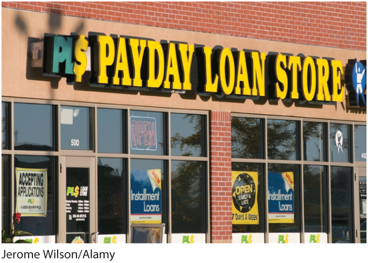 A photo of a Payday loan store.