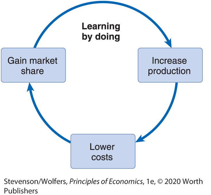 A flow diagram shows two components. The first component reads, More people use the product. The network effect results in the product becoming more useful.