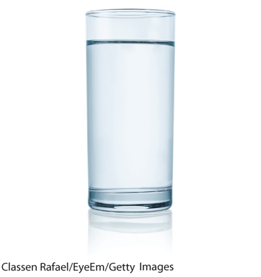 A photo shows a glass of water.