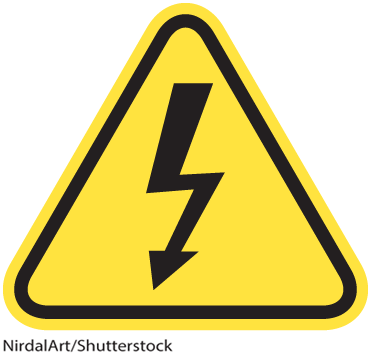 An electricity danger warning sign.