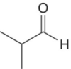 Structural formula of isobutyraldehyde.