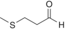 Structural formula of methional.