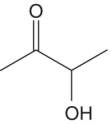 Structural formula of acetoin.