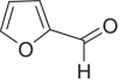 Structural formula of furfural.