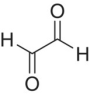 Structural formula of glyoxal.