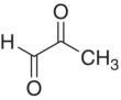 Structural formula of methylglyoxal.