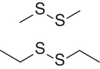 Structural formula of dimethyl sulfide (DMS).