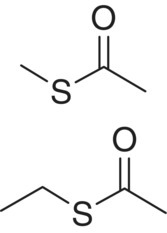 Structural formula of diethyl sulfide (DES).