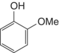 Structural formula of guaiacol.