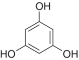 Structural formula of phloroglucinol.