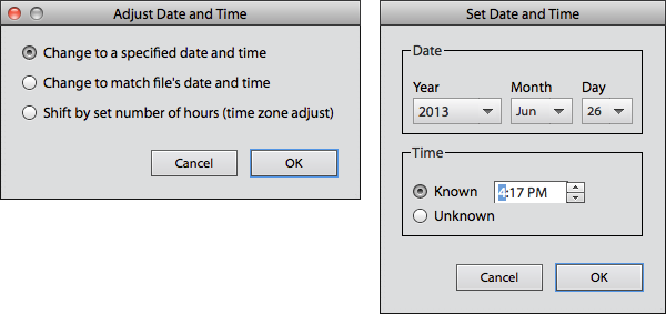 <strong>Figure 29:</strong> The Elements Organizer’s two-step dialog dance.