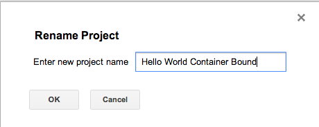 Naming your project