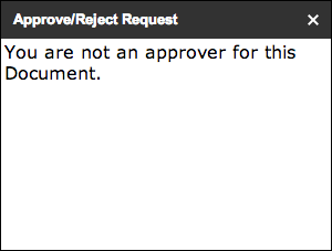 You’re not approved