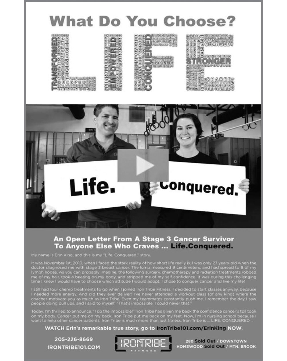 FIGURE 8.1: Iron Tribe “LIFE. Changed.” Ad