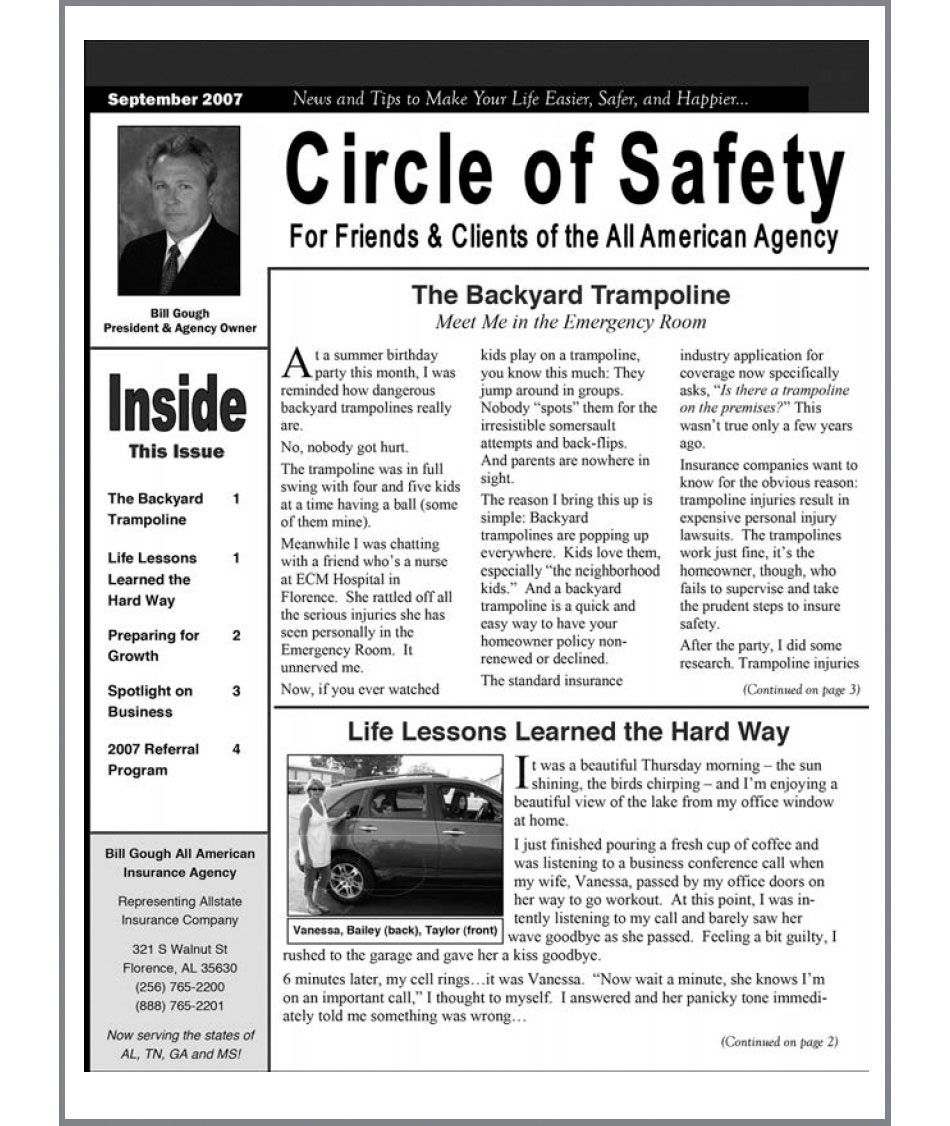 FIGURE 13.2: Newsletter Cover Story