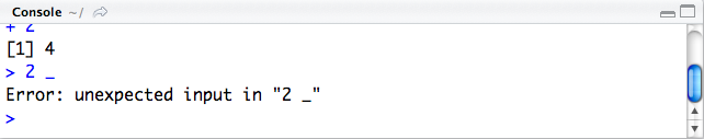 The console displays error messages from the R interpreter