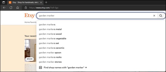 Snapshot of Type a keyword or phrase in the Search field.