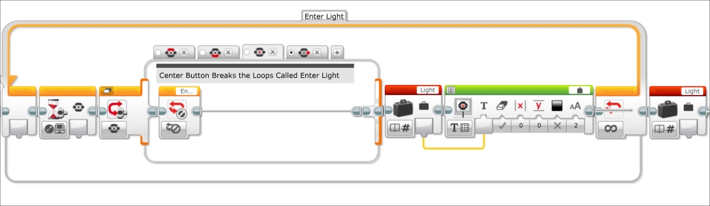 Entering the parameters using buttons