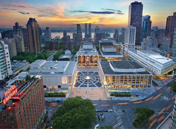 The most prominent performing arts campus in the world: Lincoln Center.