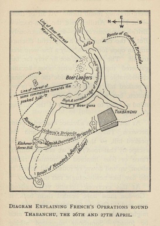 DIAGRAM EXPLAINING FRENCH'S OPERATIONS ROUND THABANCHU, THE 26TH AND 27TH APRIL.