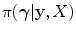 
$$\pi (\boldsymbol{\gamma }\vert \mathbf{y},X)$$
