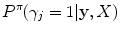 
$${P}^{\pi }(\gamma _{j} = 1\vert \mathbf{y},X)$$
