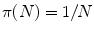 
$$\pi (N) = 1/N$$
