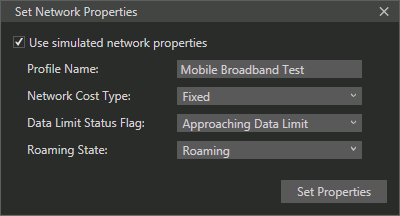 Use the simulator to test different network settings.