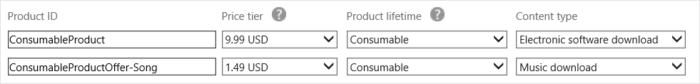 Using the Dashboard to add a consumable in-app product to your app.