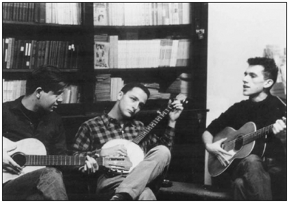 Jamming with Bob Yellin and Roy Berkeley in the Folklore Center