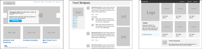 These example prototypes were all created using the Foundation responsive framework.