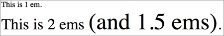 The text in the span is much larger, because its font-size multiplies against the font-size of the containing element.