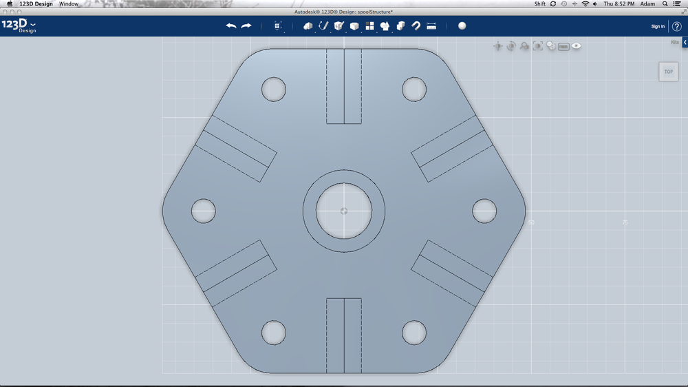 The spool structure.