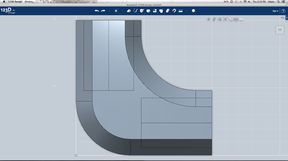 The spool holder feet.