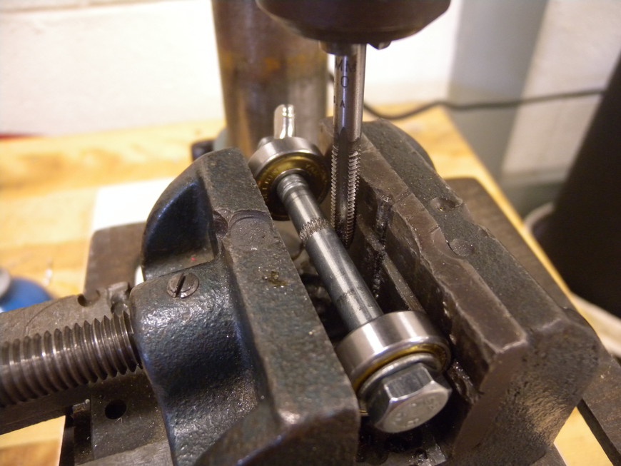 Hobbing with a drill press.