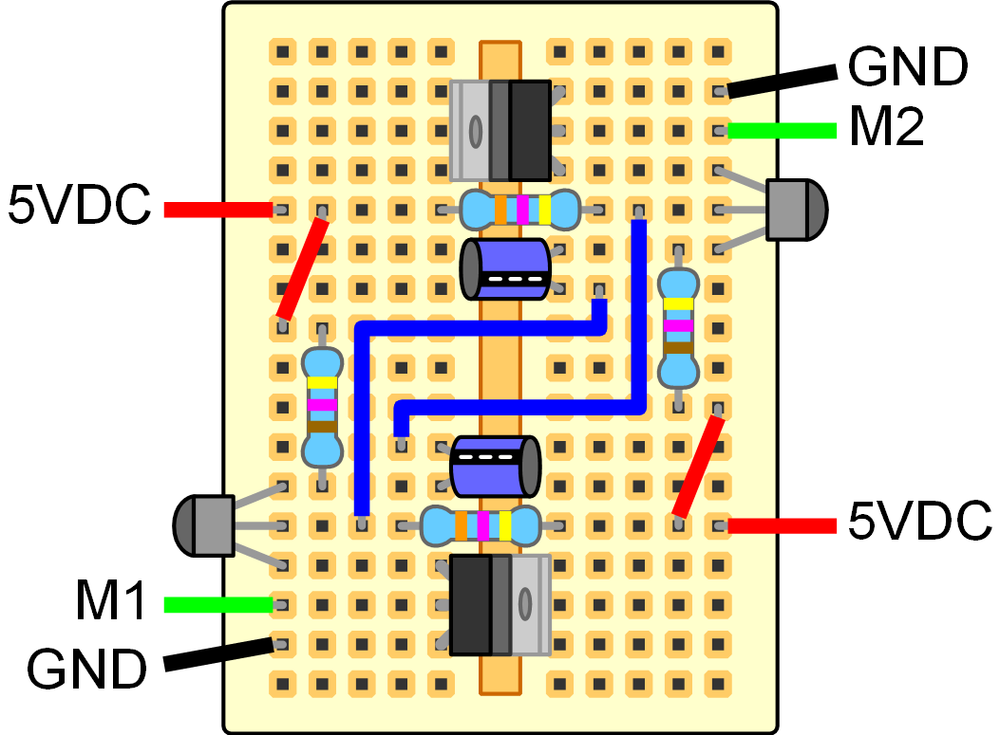 The assembled rotor. Make sure that the coils do not interfere with the rotor.