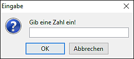 Der input-Befehl öffnet in TigerJython ein Eingabefenster.