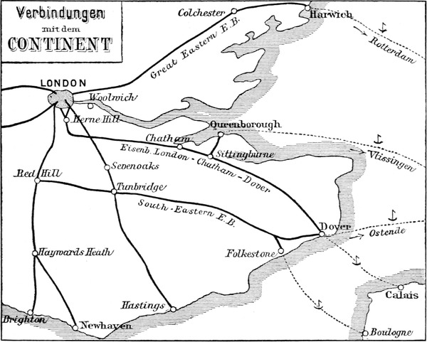 Englands Eisenbahnverbindungen zum Kontinent